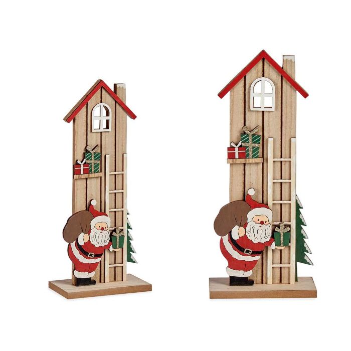 Krist+ Casa de Madera Papa Noel | Adorno Decoración Navideña para el Hogar Marrón Rojo Verde 13x30x6.5 cm (12 Unidades) Krist+ Casa de Madera Papa Noel | Adorno Decoración Navideña para el Hogar Marrón Rojo Verde 13x30x6.5 cm (12 Unidades)