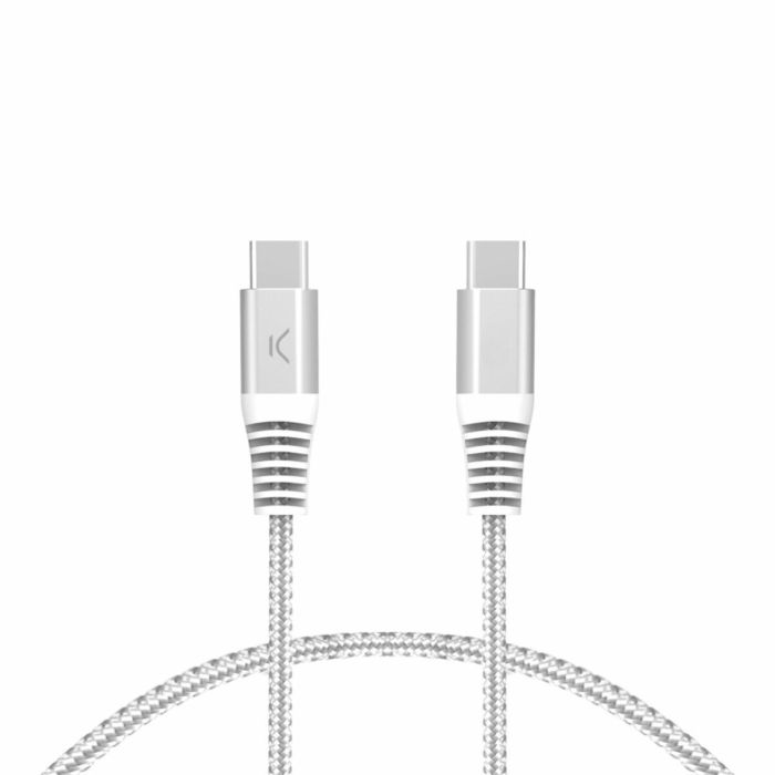 Cable USB-C a USB-C KSIX Blanco