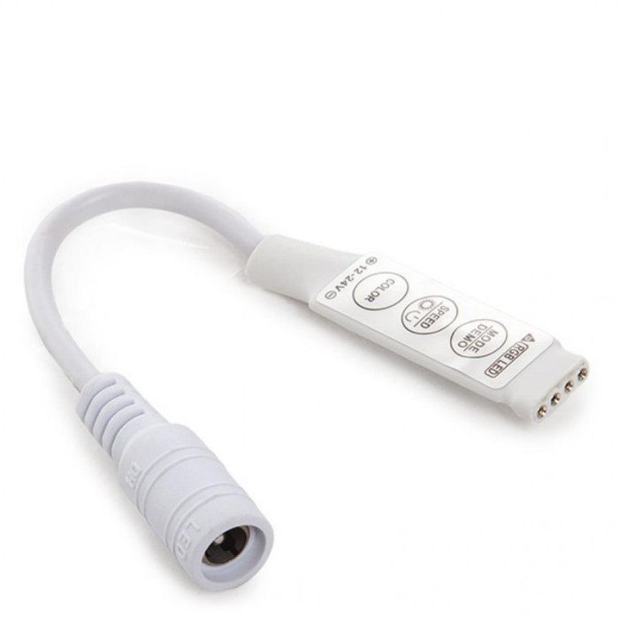 Controlador Dímmer Mini LED RGB 12-24V DC 144W para Tiras y Luces LED con Efecto Memoria y Regulación en 6 Fases 0 Controlador Dímmer Mini LED RGB 12-24V DC 144W para Tiras y Luces LED con Efecto Memoria y Regulación en 6 Fases 0