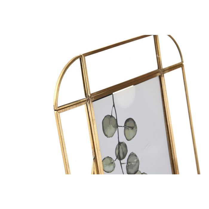 DKD Home Decor Marco Foto 10X15 Romantico Dorado Transparente Metal y Cristal 6 x 21 x 17.5 cm (2 Unidades) 1