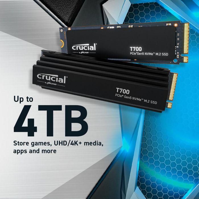 Crucial T700 SSD 4TB NVMe PCIe 5.0 x4 M.2 2280 1