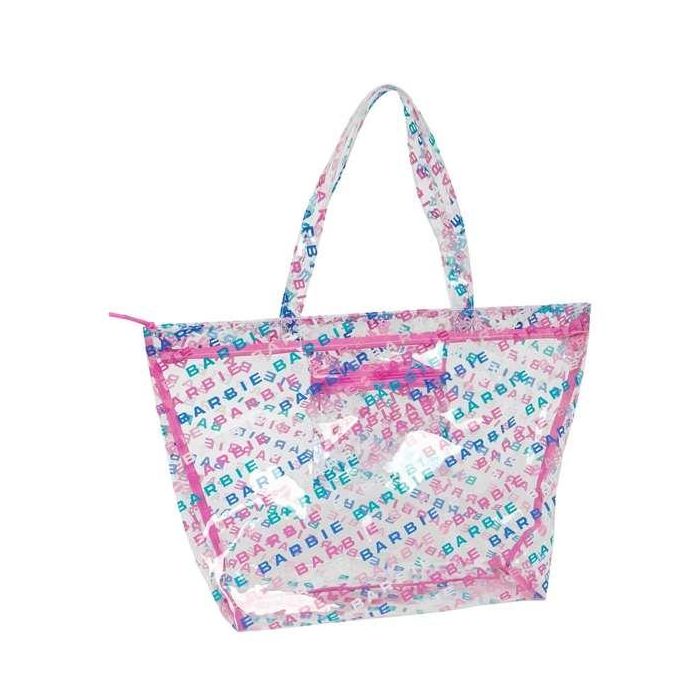 Bolso Mujer Barbie Logomania Transparente Rosa claro 54 x 35 x 17 cm 3 Bolso Mujer Barbie Logomania Transparente Rosa claro 54 x 35 x 17 cm 3