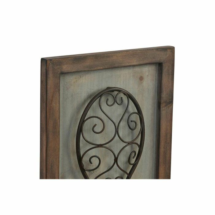 Decoracion Pared Cottage DKD Home Decor Marron Negro 4 x 99 x 24 cm (2 Unidades) 3