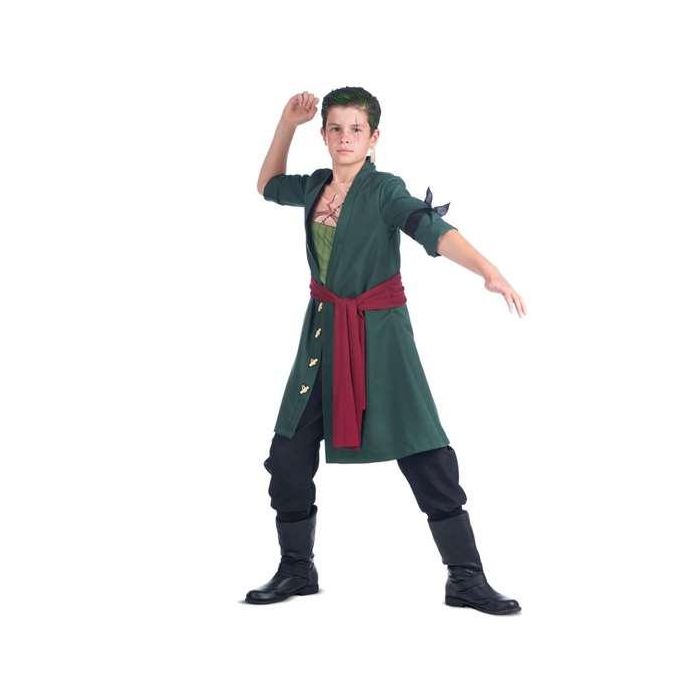 My Other Me Disfraz Roronoa Zoro oficial para niño con chaqueta, pantalón, pañuelo y pendientes, talla 7-9 años 4