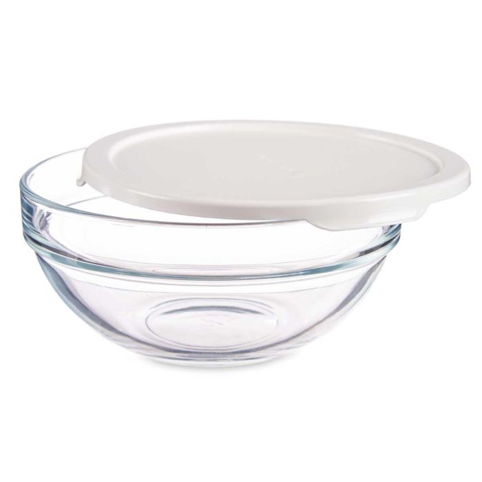 Pasabahce Fiambrera Redonda Chefs 595 ml Blanca Vidrio y Plástico 14x14x6.3 cm (Set de 6) 2 Pasabahce Fiambrera Redonda Chefs 595 ml Blanca Vidrio y Plástico 14x14x6.3 cm (Set de 6) 2