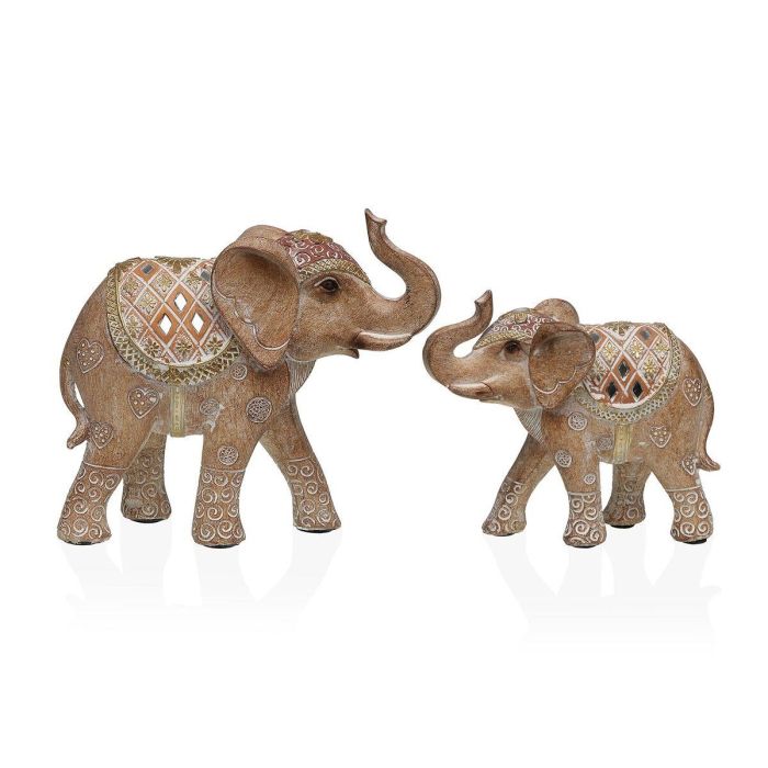 Figura Elefante 11 cm Versa - Resina, 5x12x11 cm (2 Unidades) 1