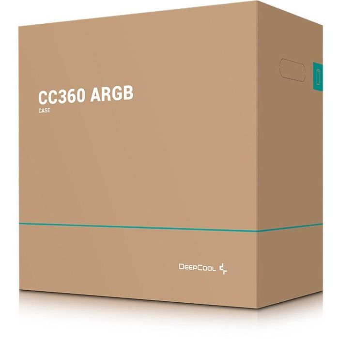DeepCool CC360 ARGB Mini Tower PC Negro, compatible micro ATX/Mini-ITX con ventana lateral y filtro anti-polvo 6