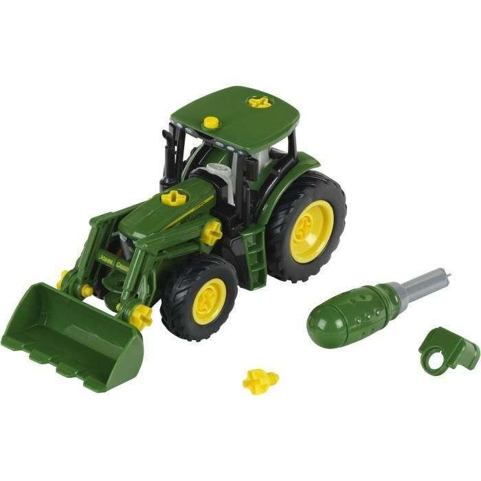 John Deere 3977 Tractor Montable KLEIN con Cargador Frontal, Contrapeso y Destornillador - Escala 1/24 - Edad 3+ 1