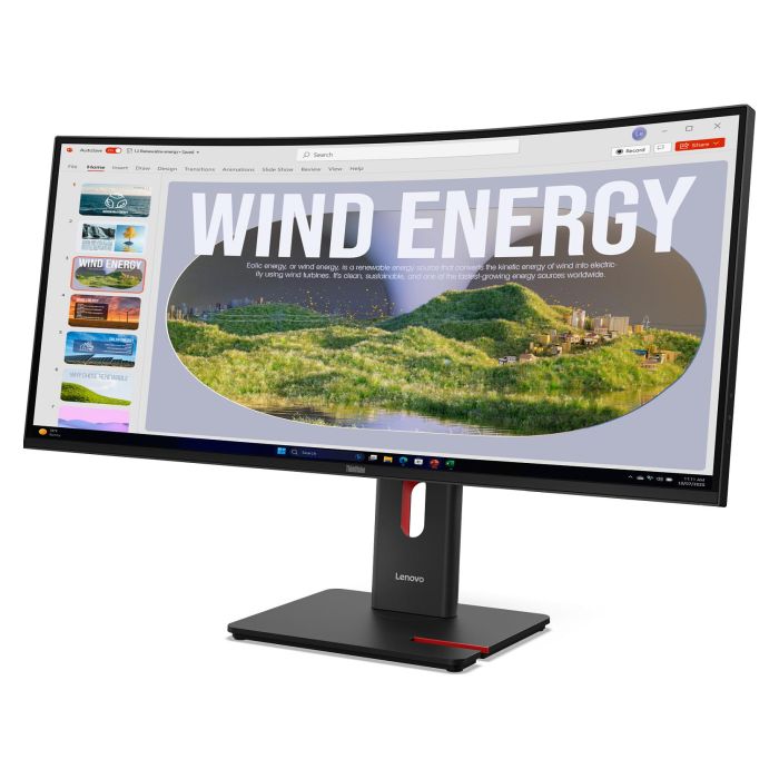 Lenovo Monitor ThinkVision T34WD-40 34" 3440x1440 Curved VA 120Hz USB-C Docking 96W 5