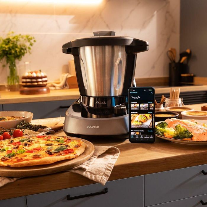 Cecotec Mambo 11090 Robot de Cocina con 37 Funciones, Balanza Integrada, 1600W, Jarra Inox 3.3L, Control App, Negro 1