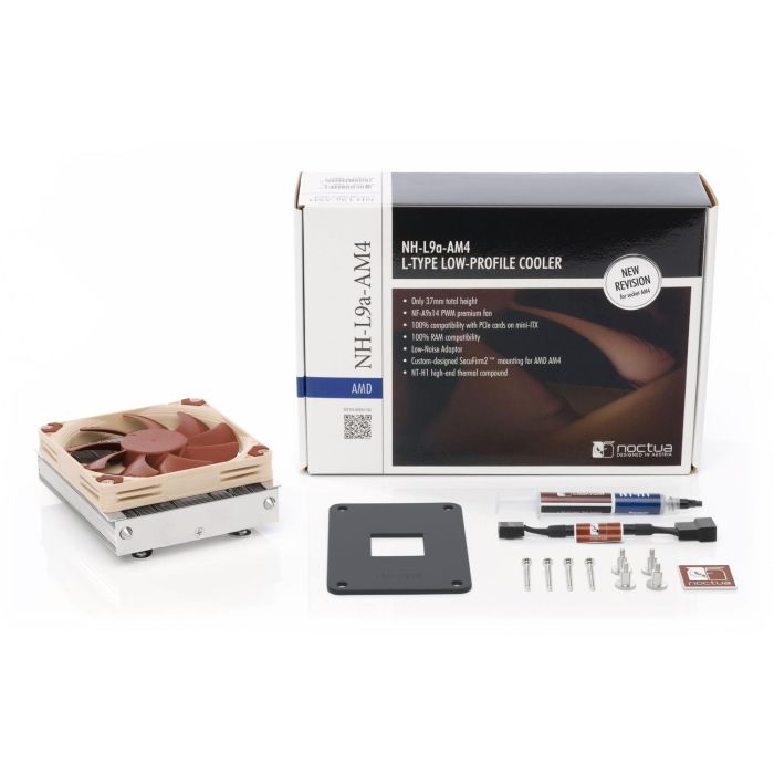 NOCTUA NH-L9a-AM4 - Ventilador/Disipador de CPU de 9.2 cm para Socket AM4 AMD A - 600 RPM 3