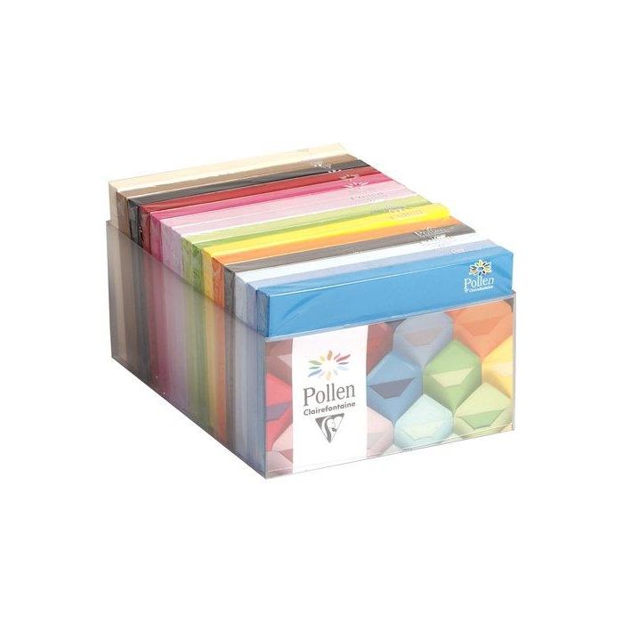 Sobre Clairefontaine 114X162 120G Expositor De 300 20X Turquesa 20X Azul Lavanda 20X Azul 20X Gris Acero 20X Clementina 20X Amarillo Sol 20X Verde Menta 20X Verde Floral 20X Lila 20X Rosa Peladilla 20X Fucsia 20X Rojo Grosella 20X Negro 20X Kraft 20X Marf