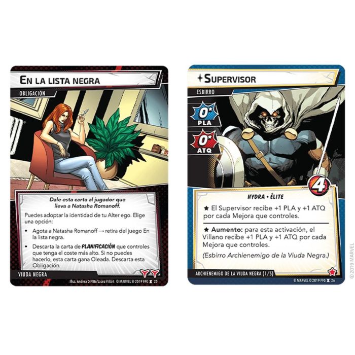 Fantasy Flight Games MC07ES Marvel Champions Juego de Cartas Viuda Negra Pack de Héroe 2 Fantasy Flight Games MC07ES Marvel Champions Juego de Cartas Viuda Negra Pack de Héroe 2