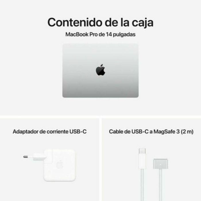 Apple MW2X3Y/A MacBook Pro 14.2" M4 10-Core CPU 16GB RAM 1TB SSD 10-Core GPU Liquid Retina XDR Plata Apple MW2X3Y/A MacBook Pro 14.2" M4 10-Core CPU 16GB RAM 1TB SSD 10-Core GPU Liquid Retina XDR Plata