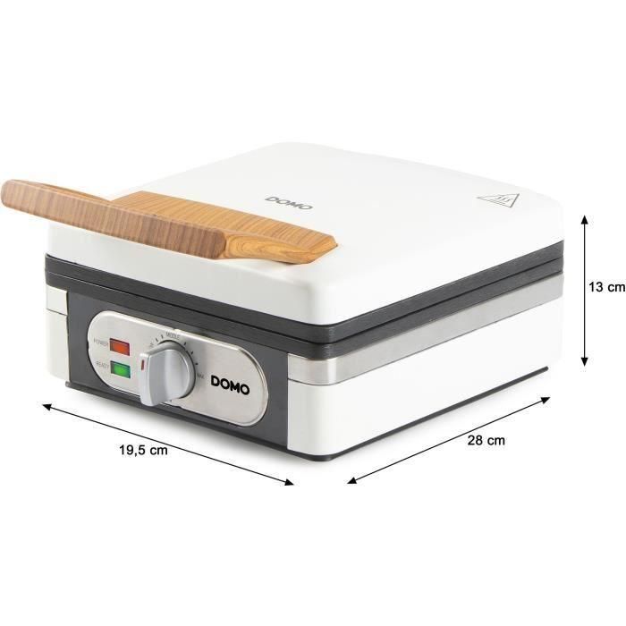 Máquina para hacer gofres - DOMO - DO9274W - 1400 W - 2 gofres XL - Blanco 1 Máquina para hacer gofres - DOMO - DO9274W - 1400 W - 2 gofres XL - Blanco 1