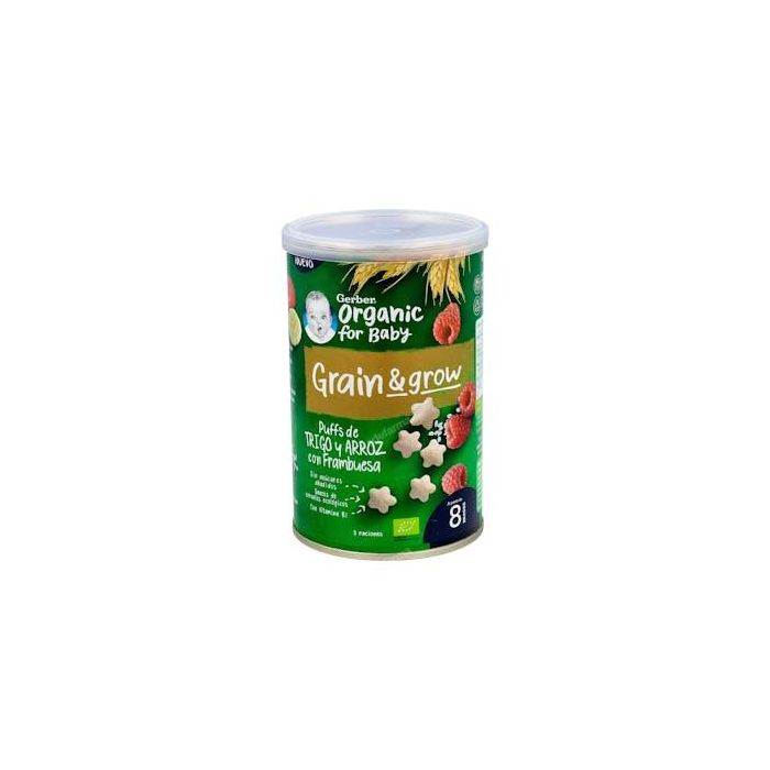 Gerber Puff Snack Organic de Cereales y Frambuesa 35 G