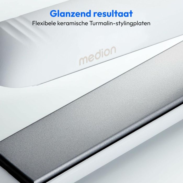 Medion MD19925 Plancha de Pelo 56W, 5 Programas, 165-210°C, Pantalla LED, Blanco 11