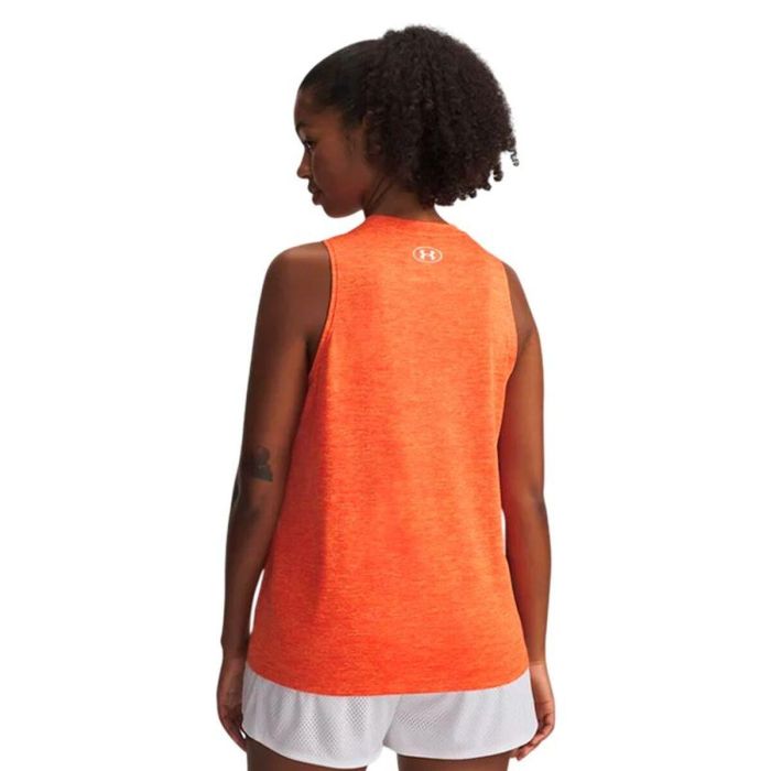 Camiseta para Mujer sin Mangas Under Armour Tech Tank Twist Naranja Fitness M 1