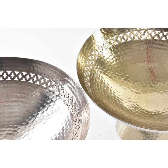 DKD Home Decor Centro Mesa Árabe Cobre Dorado de Aluminio Troquelado 34x20x34 cm (2 Unidades) Colección Zaatar 2