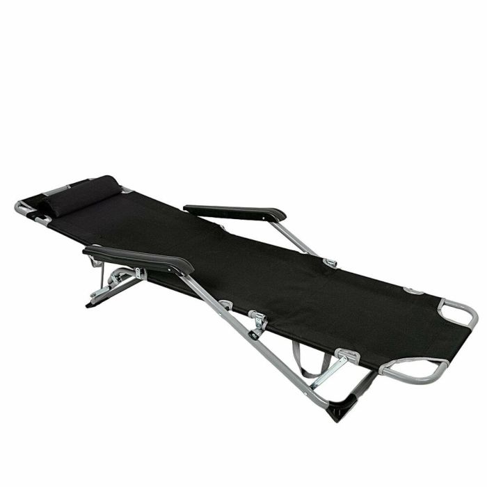 Tumbona reclinable Aktive Negro 177 x 34 x 47 cm 6 Tumbona reclinable Aktive Negro 177 x 34 x 47 cm 6