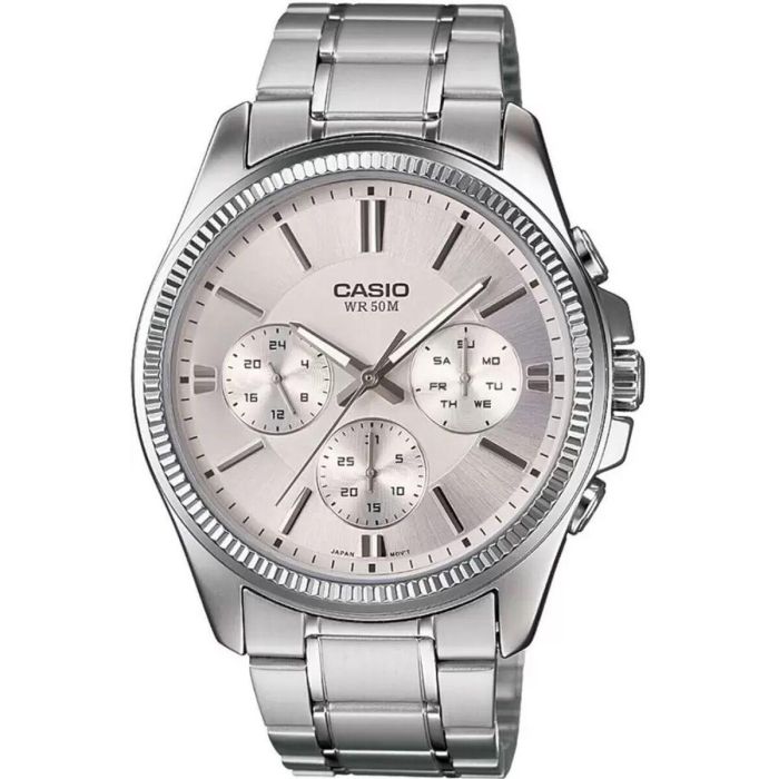 Reloj Hombre Casio ENTICER GENT Plateado Gris (Ø 35 mm) Reloj Hombre Casio ENTICER GENT Plateado Gris (Ø 35 mm)