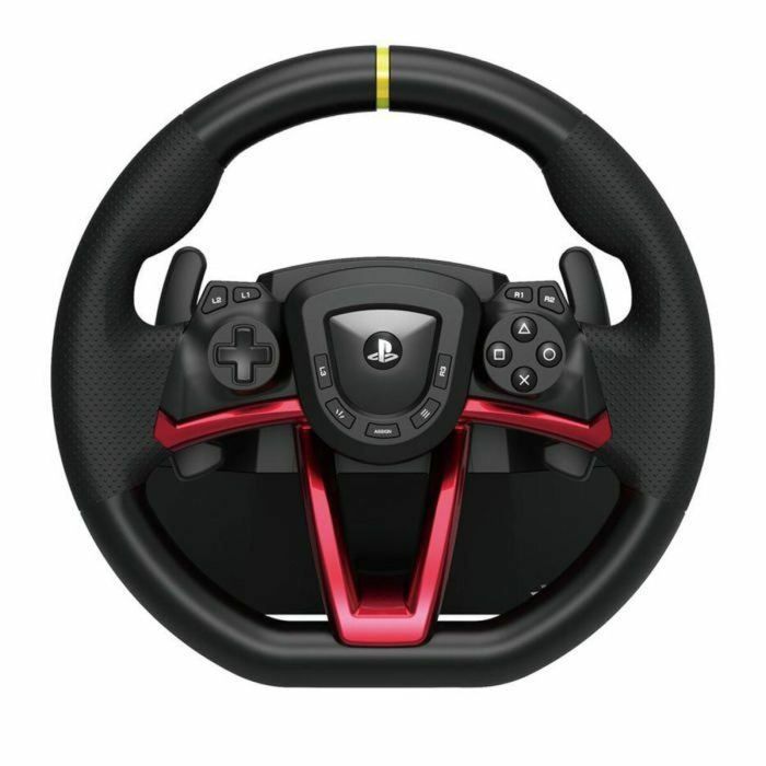 Hori Volante de Carreras HOR1732188381916 Inalámbrico Compatible PS5 PS4 PC Negro y Rojo