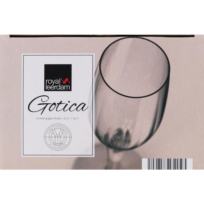 Royal Leerdam Set 6 Copas de Champagne Gótica 21 cl ø4.8 x 22.5 cm 5