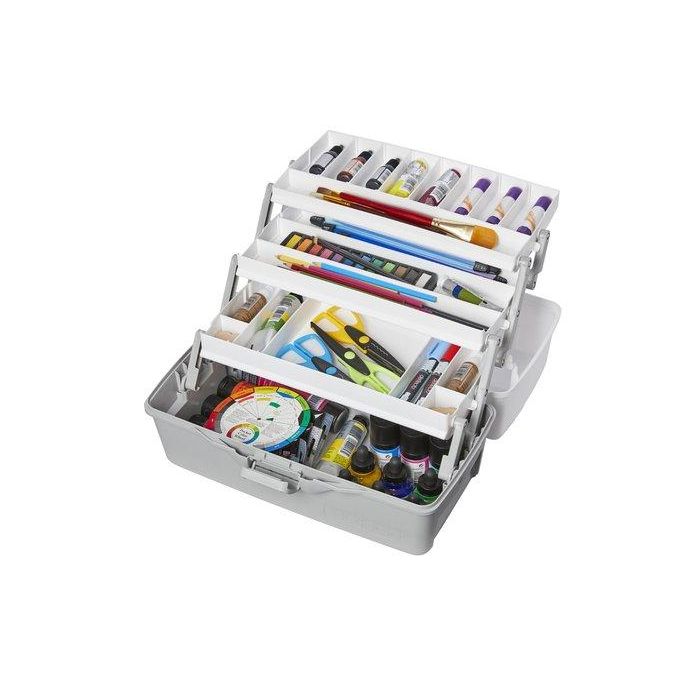 Caja Almacenamiento Deflecto Con Asa 3 Bandejas (Especial Manualidades)