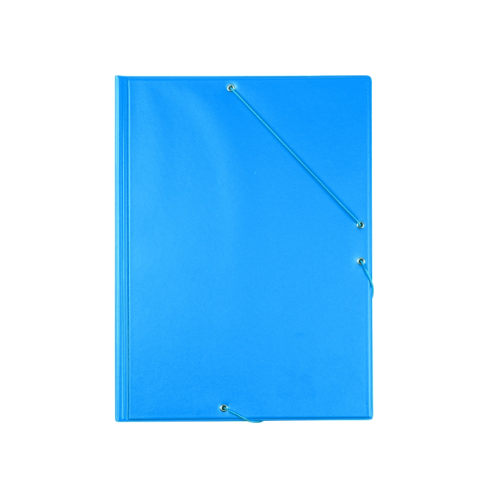 Liderpapel Carpeta Tres Solapas Gomas Cartón Forrado PVC Folio Color Azul 1