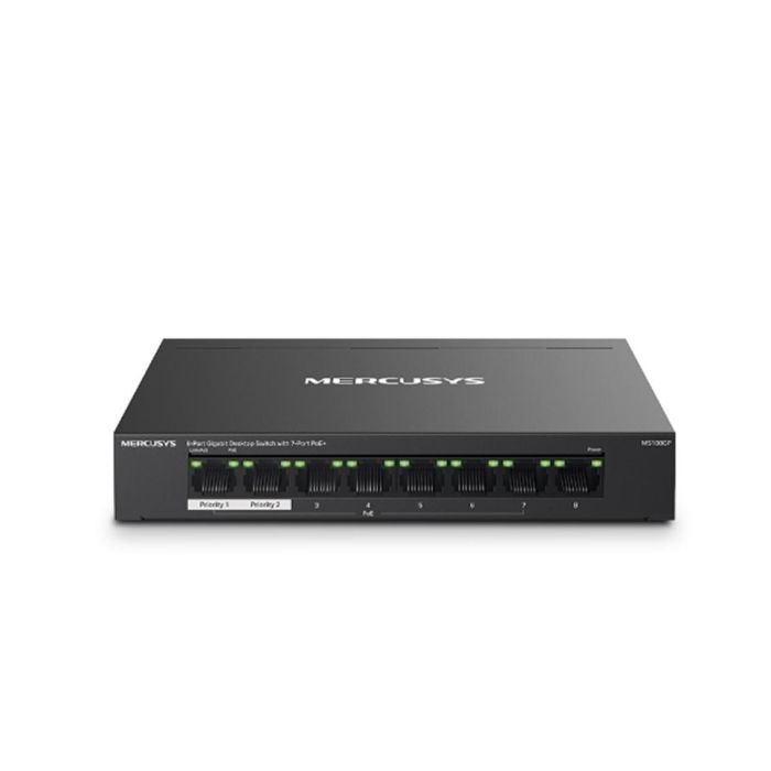 Mercusys MS108GP Switch Gestionado de 8 Puertos Gigabit Ethernet (10/100/1000) con PoE y Montaje en Pared, Negro 0 Mercusys MS108GP Switch Gestionado de 8 Puertos Gigabit Ethernet (10/100/1000) con PoE y Montaje en Pared, Negro 0