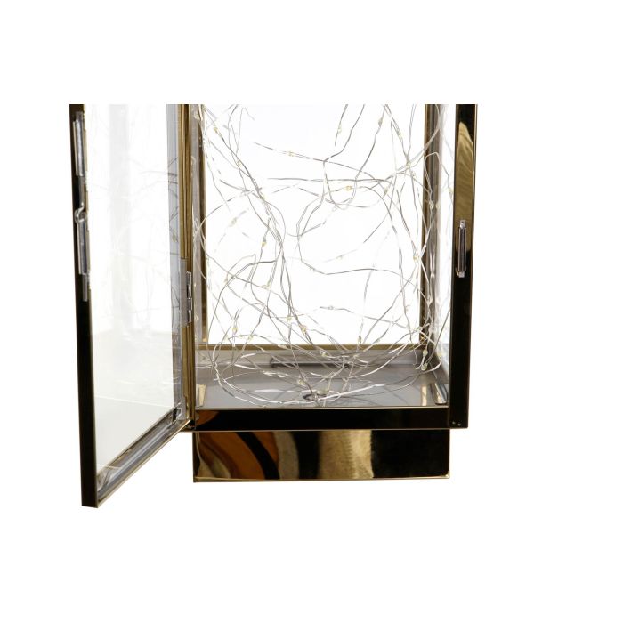 DKD Home Decor Farola Navidad Moderna Dorada 14 x 36 x 15 cm 4