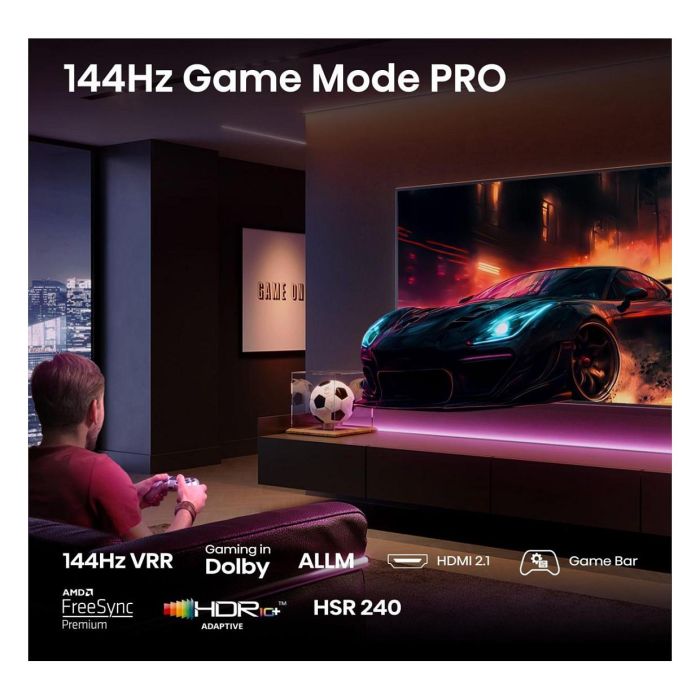 Hisense 85E77Q PRO Smart TV 85" 4K Ultra HD QLED, 144 Hz, VIDAA, FreeSync Premium, HDMI 2.1, Dolby Atmos, WiFi, Negro 3