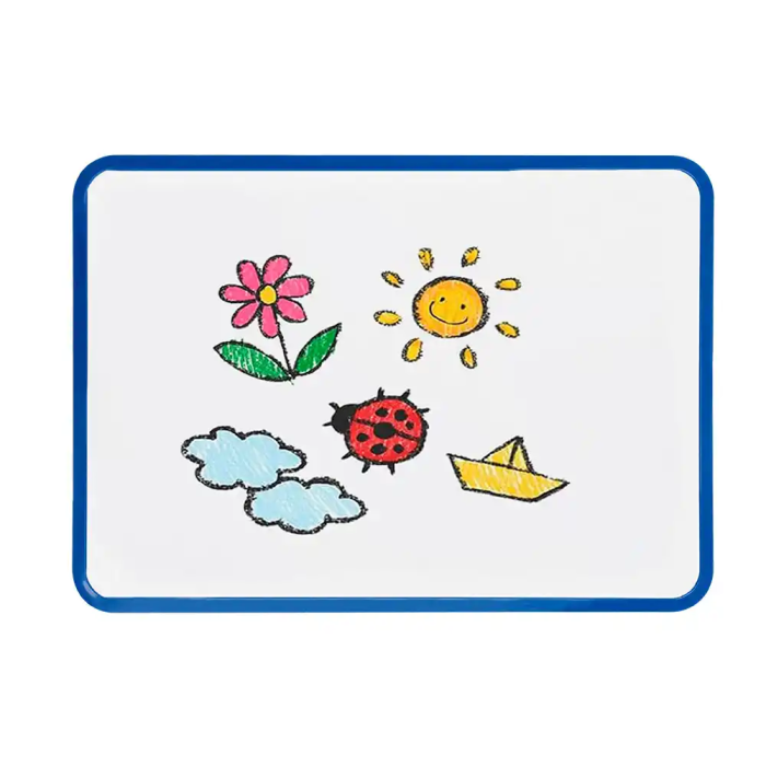 Liderpapel Pizarra Blanca Magnética Doble Cara Lisa 21x30 cm con Rotulador, Imán y Borrador 4