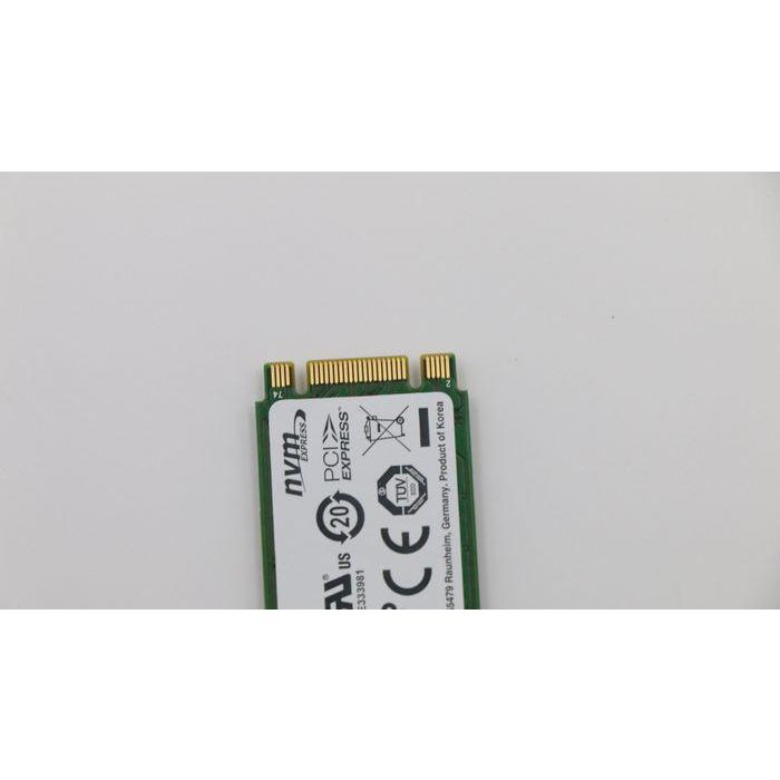 Lenovo M.2 PCIe NVMe SSD, 256GB capacity, read speeds up to 3500MB/s, write speeds up to 2800MB/s, RoHS compliant. 4