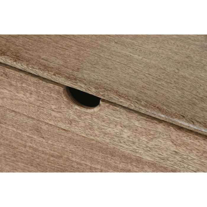 DKD Home Decor Mesita de Noche Urban Softedges Natural Marrón 2 Cajones 40x30x45 cm 4