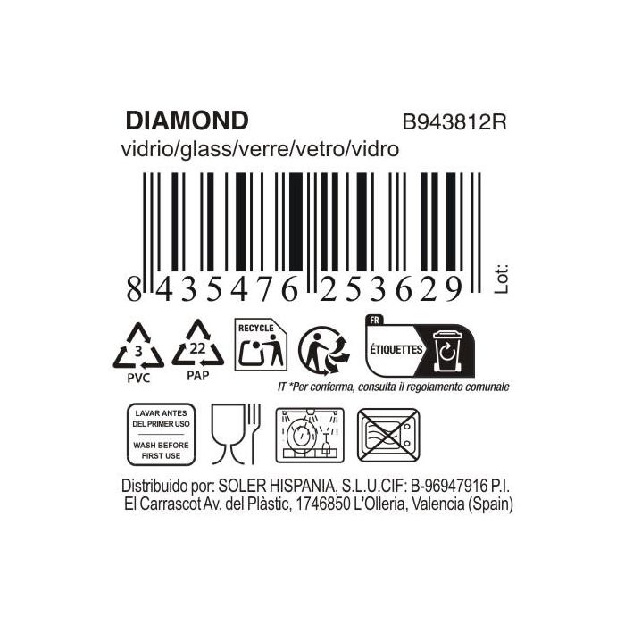 Bol Diamond Ø13 cm/375 ml - La Mediterranea (24 Unidades) 3 Bol Diamond Ø13 cm/375 ml - La Mediterranea (24 Unidades) 3
