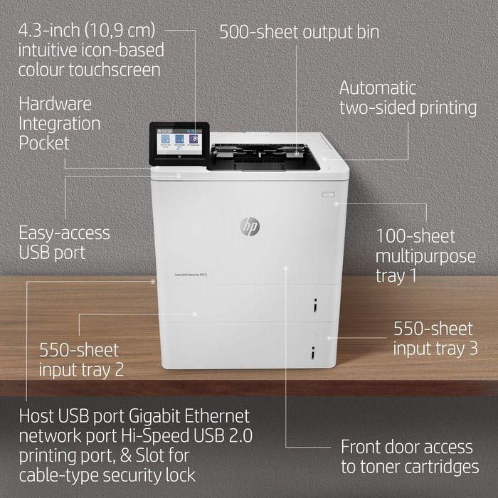 HP 7PS86A Impresora Láser Monocromo Enterprise M612dn Dúplex, Blanca, 71 ppm 6