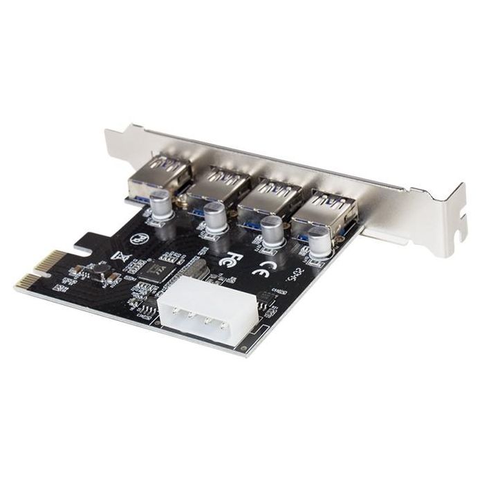 LogiLink PC0057A Tarjeta PCI Express 4 Puertos USB 3.0 Interna 5 Gbit/s para PC 1