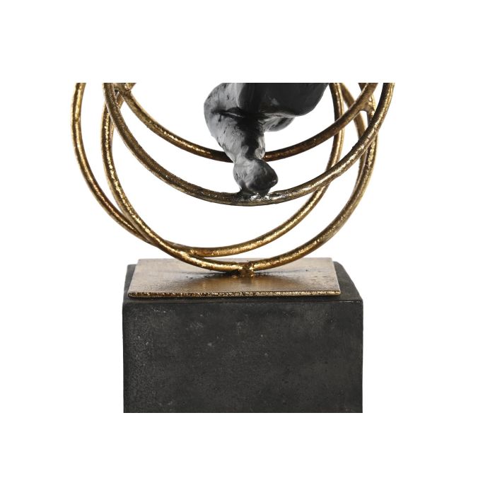 DKD Home Decor Figura Gimnasta Negro Dorado 36 x 29.5 x 14 cm 1