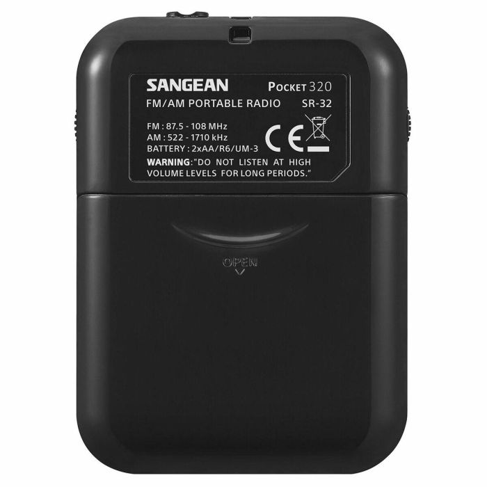 Radio Portátil Sangean SR-32 Negro AM/FM 20 Radio Portátil Sangean SR-32 Negro AM/FM 20