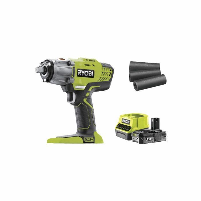 RYOBI Destornillador de 18 voltios 1 x 2.0 Ah + 3 enchufes RYOBI Destornillador de 18 voltios 1 x 2.0 Ah + 3 enchufes
