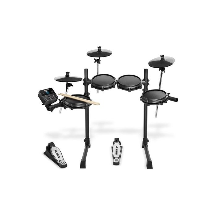 Alesis Turbo Mesh Kit de batería electrónica con parches de malla, 3 platos de 10 pulgadas y módulo Turbo Mesh con 120 sonidos