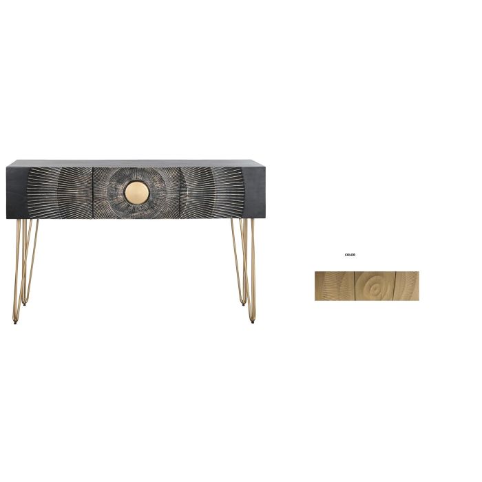 Consola Colonial DKD Home Decor Natural Dorado 38 x 76 x 120 cm Consola Colonial DKD Home Decor Natural Dorado 38 x 76 x 120 cm