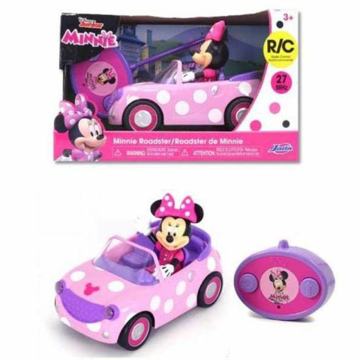 Coche radio control minnie roadster 27 mhz ¡gira sobre si mismo! (figura no extraible)19 cm