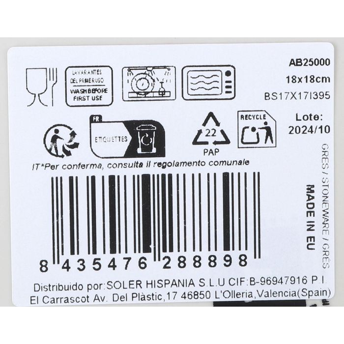 La Mediterranea Bol Albus Elite Brillo 18 x 18 cm (24 Unidades) 2