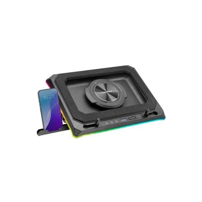 Mars Gaming MNBC-ULTRA Base Refrigeradora para Portátiles 18" - Ventilador 140mm 2400RPM, RGB, Hub USB 4P, 5 Posiciones Ajustable. 0 Mars Gaming MNBC-ULTRA Base Refrigeradora para Portátiles 18" - Ventilador 140mm 2400RPM, RGB, Hub USB 4P, 5 Posiciones Ajustable. 0