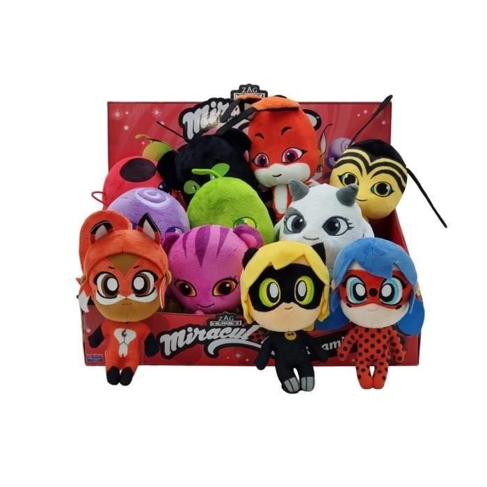 Bandai Peluche de Plagg Miraculous: Las aventuras de Ladybug y Cat Noir, Kwami de la Destrucción, 15 cm 1