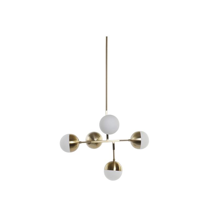 Lampara Techo Glam DKD Home Decor Dorado Blanco 52 x 168 x 74 cm 2 Lampara Techo Glam DKD Home Decor Dorado Blanco 52 x 168 x 74 cm 2