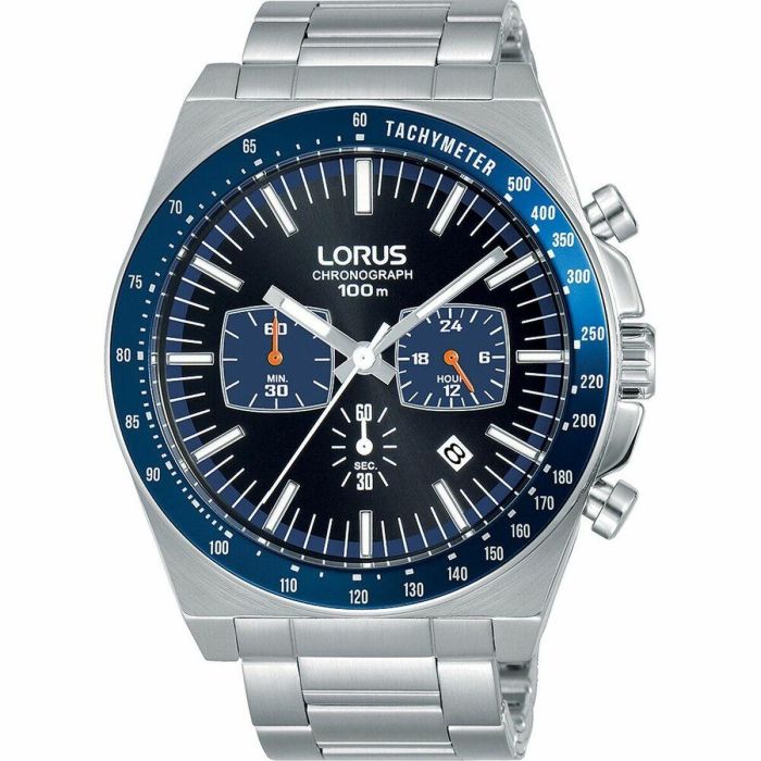 Reloj Hombre Lorus SPORTS Negro Plateado (Ø 44 mm) Reloj Hombre Lorus SPORTS Negro Plateado (Ø 44 mm)