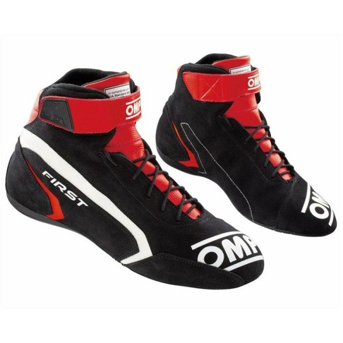 Botines Racing OMP FIRST Negro/Rojo 44